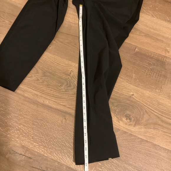 Athleta Brooklyn black ribbed mid rise ankle pants with ribbed side panel, 2 - Picture 9 of 9